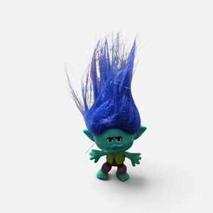Dreamworks Trolls Branch Mini Figure Blue Hair Teal Body Collectible Toy 3 Inch